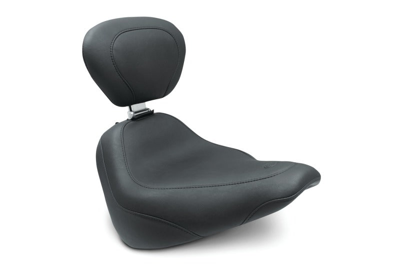 Mustang Motorcycle Mustang 18-21 Harley Street Bob Wide Tripper Solo Seat w/Driver Backrest - Black 79493 79493 Photo - Primary
