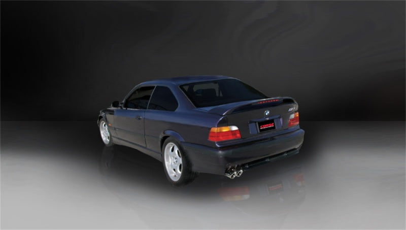 Corsa Performance 92-09 BMW 325i/is Coupe E36 Polished Sport Cat-Back Exhaust 14553 Photo - Mounted