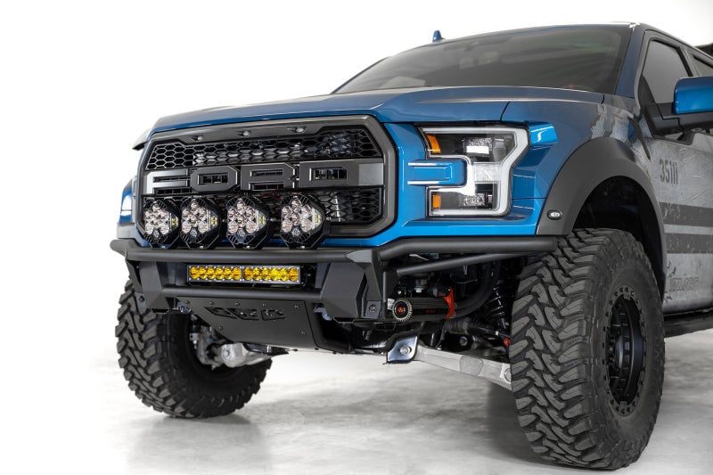 Addictive Desert Designs 17-20 Ford Raptor Pro Bolt-On Front Bumper - Hammer Black L1157021701NA L1157021701NA Photo - Mounted