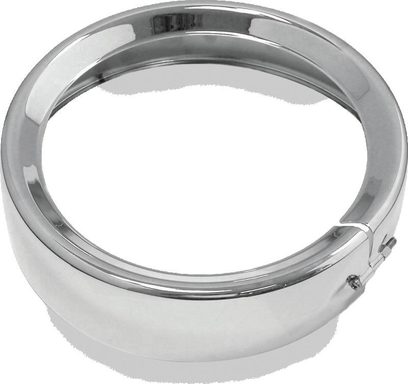 Bikers Choice FLH FLT FLHR FLD Black 7 Inch Chrome Headlight Trim Ring 482914 482914 Photo - Primary