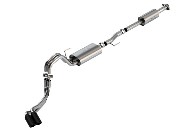 Borla F-150 2021 2.7L/3.5L 4dr CC SB EC STB Lar/KingR/Plnm/LTD 3/2.25 DSE CB Touring BLK CHR Tips 140870BC 140870BC Photo - Primary