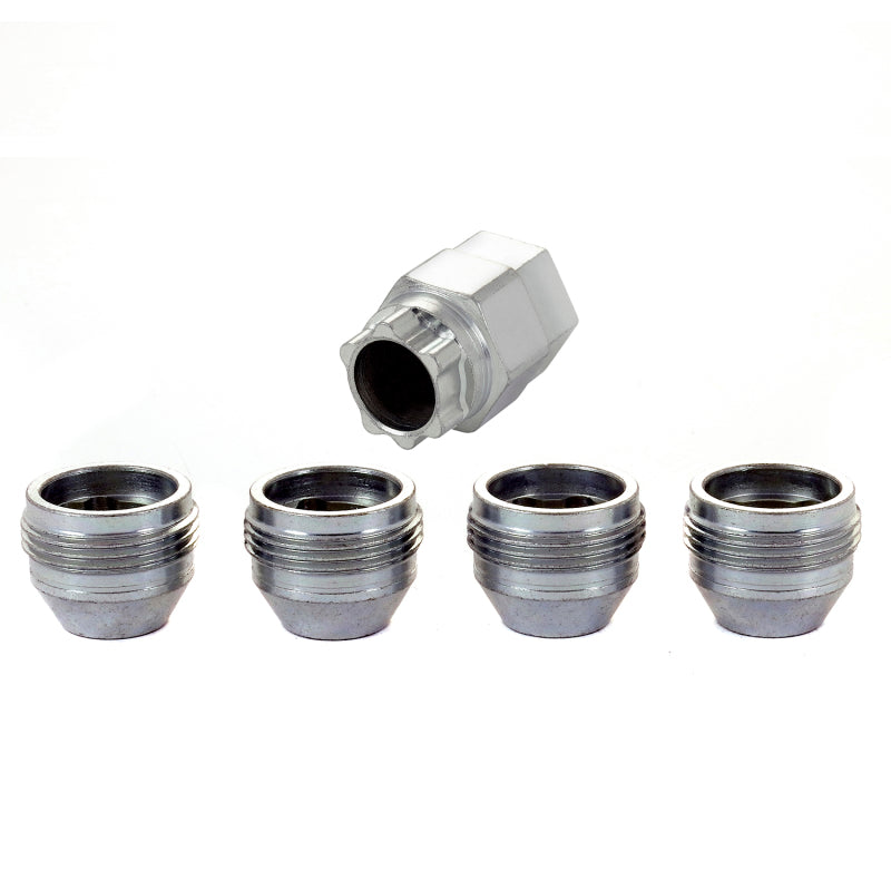 McGard Wheel Lock Nut Set - 4pk. (Under Hub Cap / Cone Seat) 1/2-20 / 3/4 & 13/16 Hex / .775in. L 24010 24010 Photo - out of package