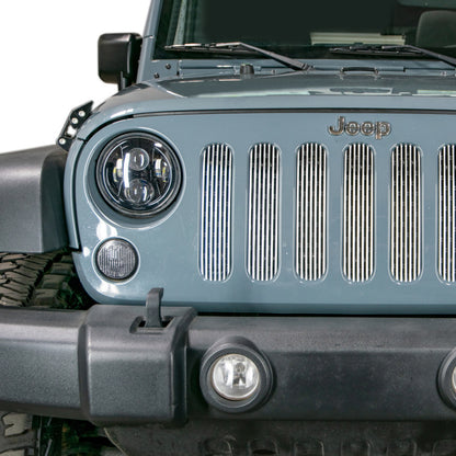 DV8 Offroad 2007-2018 Jeep JK Polished Grille Inserts D-JP-190008-POLSH D-JP-190008-POLSH Photo - Mounted