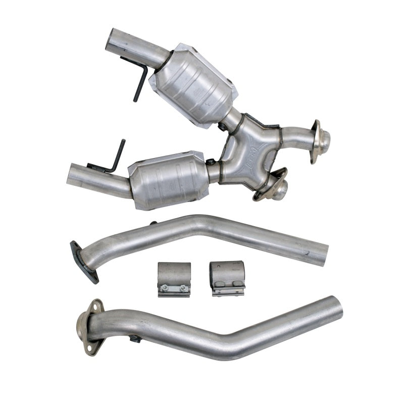 BBK 96-98 Mustang 4.6 GT High Flow X Pipe With Catalytic Converters - 2-1/2 1666 1666 Photo - Unmounted