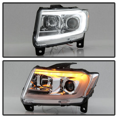 Spyder 11-13 Jeep Grand Cherokee - Light Bar Proj Headlights - Halo Model - Chro - PRO-YD-JGC11-LB-C 5085801 5085801 Photo - Unmounted
