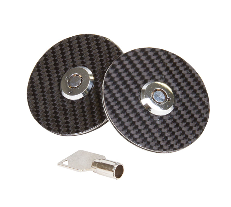 NRG Carbon Fiber Overlay Hood Lock w/ Key Black CHL-100 Photo - Primary