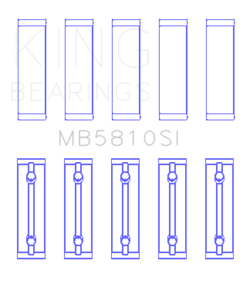 King Engine Bearings King Toyota 2AR-FE, 2AR-FXE Crankshaft Main Bearing Set MB5810SI MB5810SI Photo - Primary