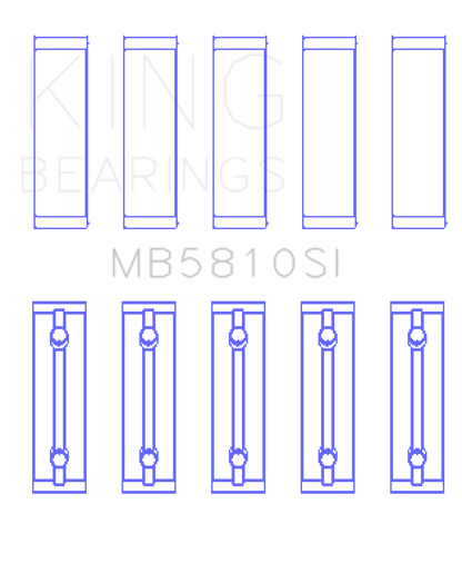 King Engine Bearings King Toyota 2AR-FE, 2AR-FXE Crankshaft Main Bearing Set MB5810SI MB5810SI Photo - Primary