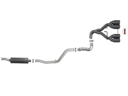 aFe Mach Force-Xp 2-1/2 In 304 Stainless Steel Cat-Back Exhaust System 49-38071-B Photo - Unmounted