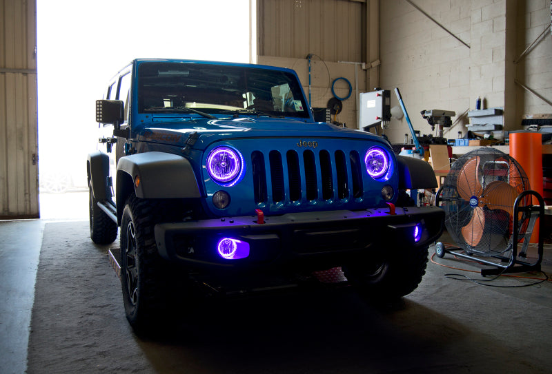 ORACLE Lighting Oracle 07-16 Jeep Wrangler JK SMD HL - ColorSHIFT w/ BC1 Controller 7079-335 7079-335 Photo - lifestyle view