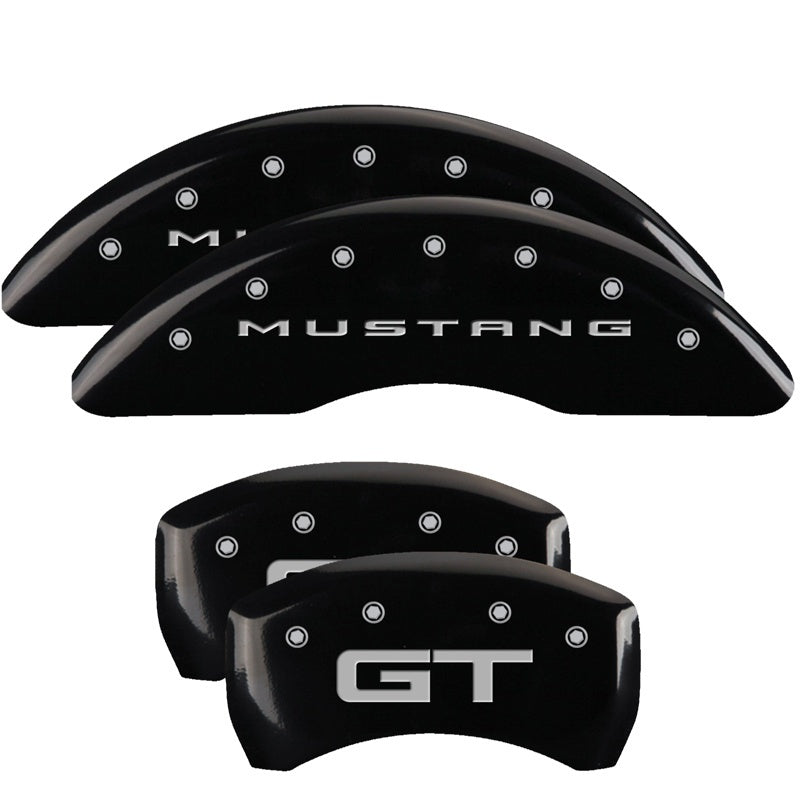 MGP Caliper Covers (set of 4), Engraved Front 2015/Mustang Engraved Rear 10201S2MGBK Photo - Primary
