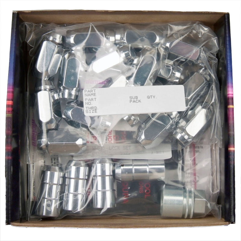 McGard 5 Lug Hex Install Kit w/Locks (Cone Seat Nut) 9/16-18 / 7/8 Hex / 1.75in. Length - Chrome 84508 84508 Photo - in package