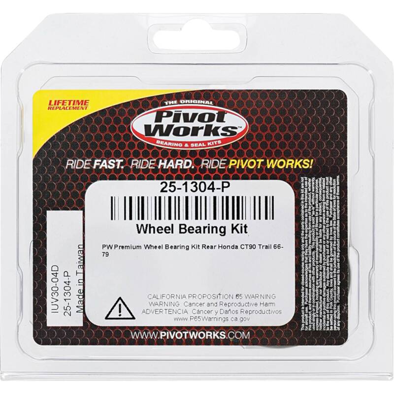 Pivot Works Honda Wheel Bearing Kit Premium Bearings 25-1304-P 25-1304-P Photo - Primary