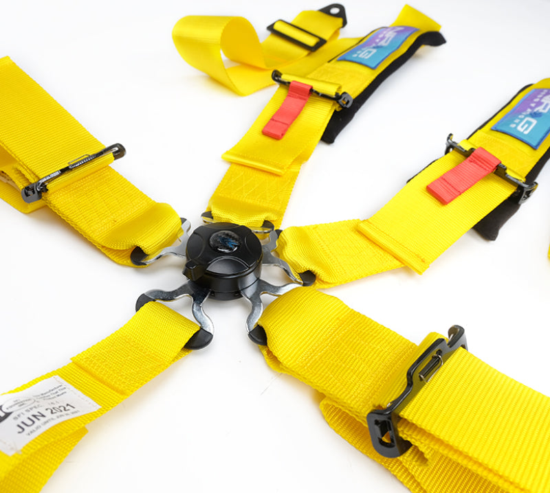 NRG 5PT 3in. Seat Belt Harness / Cam Lock - Yellow SBH-B6PCYL SBH-B6PCYL Photo - Primary