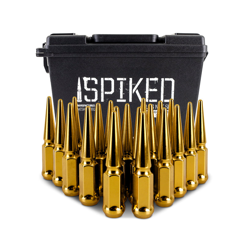 Mishimoto Steel Spiked Lug Nuts M12x1.5 20pc Set - Gold MMLG-SP1215-20GD MMLG-SP1215-20GD User 1
