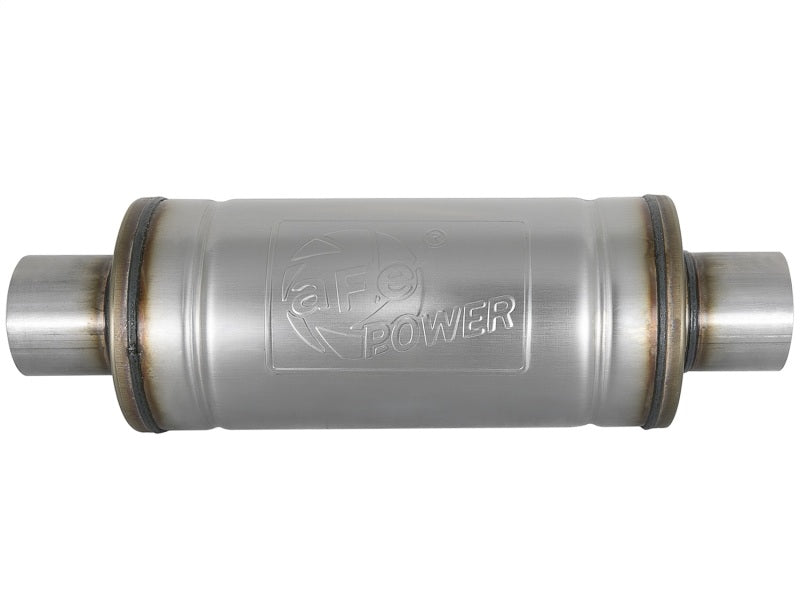 aFe MACH Force-Xp 3" 409 Stainless Steel Muffler 3" Inlet/Outlet, 14"L x 6 49M00012 Photo - Unmounted
