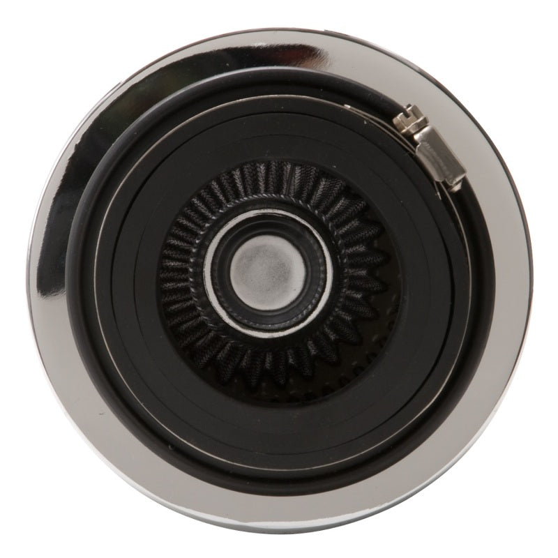 Edelbrock Air Filter, Pro-Flo Series, Conical, 3.7" Tall, Black/Chrome 43610 Photo - Unmounted