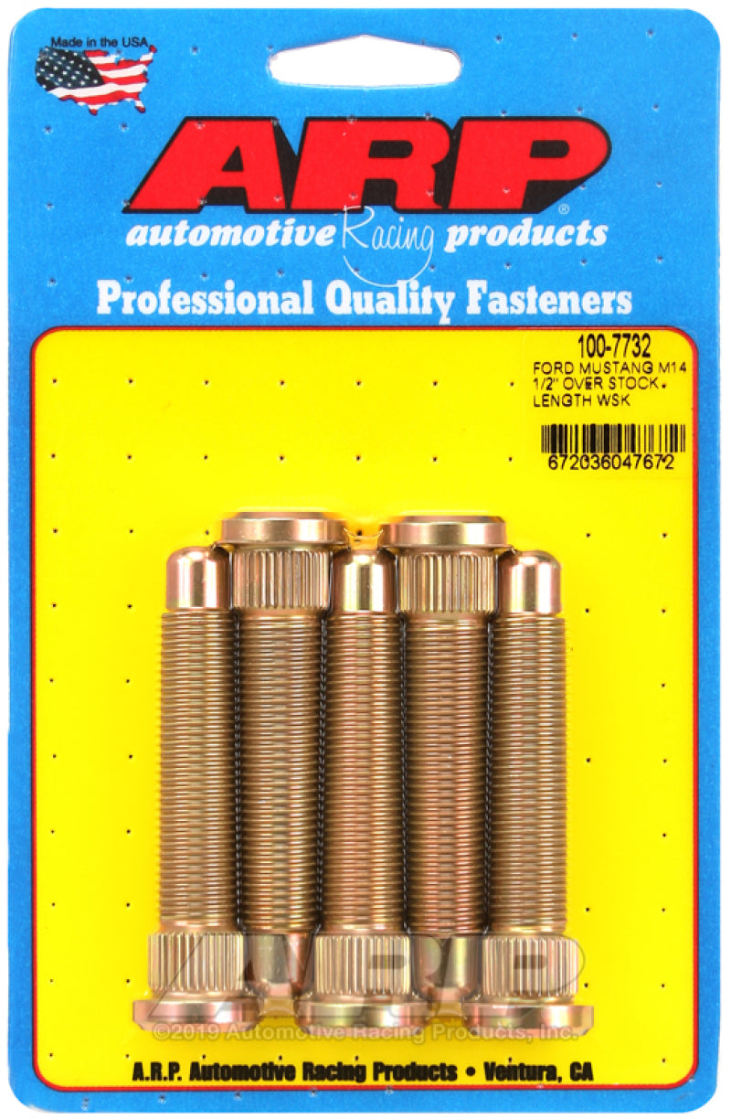 ARP 2015+ Ford Mustang GT M14 1/2in Over Stock Length Wheel Stud Kit 100-7732 100-7732 User 1