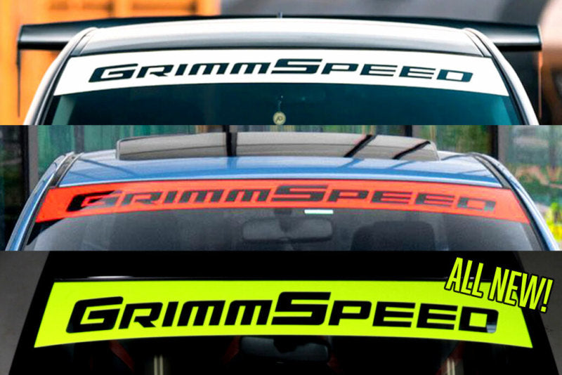 GrimmSpeed 2002+ Subaru WRX/STI / 05-09 Legacy GT Windshield Banner 43in. - White 111035 111035 User 1