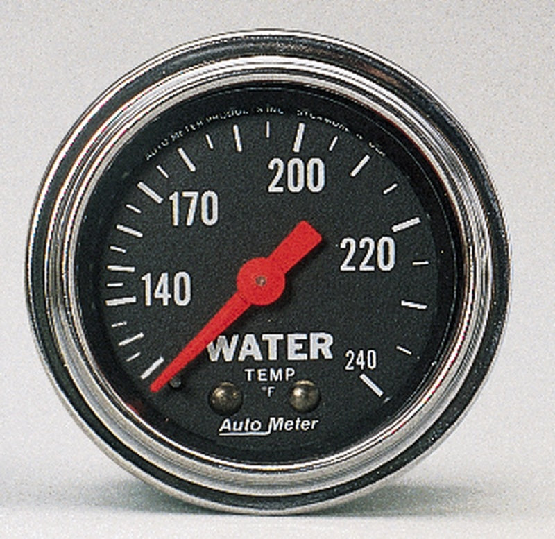Autometer 2-1/16" Water Temp., 120-240 °F, 6 Ft. Mechanical, Traditional Chrome 2432 Photo - Primary