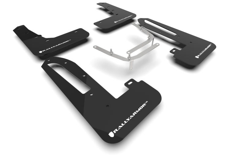 Rally Armor 2023+ Honda Civic Type R Black Mud Flap White Logo MF97-UR-BLK-WH MF97-UR-BLK-WH Photo - Primary