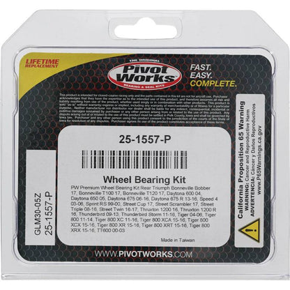 Pivot Works Triumph Wheel Bearing Kit Premium Bearings 25-1557-P 25-1557-P Photo - Primary