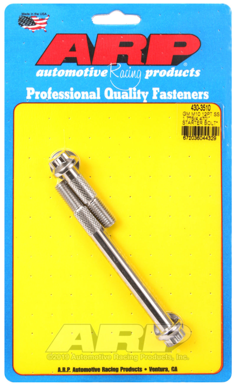 ARP GM M10 X 1.5 1.775/4.470" 12pt SS Starter Bolt Kit 430-3510 Photo - Primary
