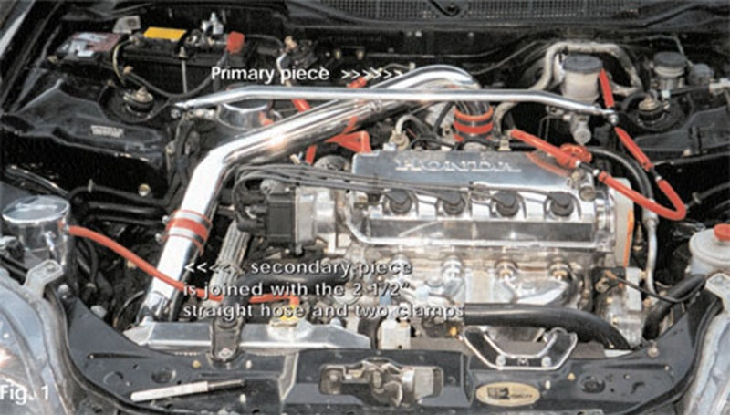 Injen Polished Cold Air Intake 96-00 Honda Civic Cx / Dx / Lx 1.6L 4 Cyl RD1540P Photo - Mounted