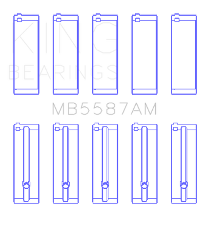 King Engine Bearings Suzuki G15A/G16A/B (Size +0.50mm) Main Bearing Set MB5587AM0.5 MB5587AM0.5 Photo - Primary