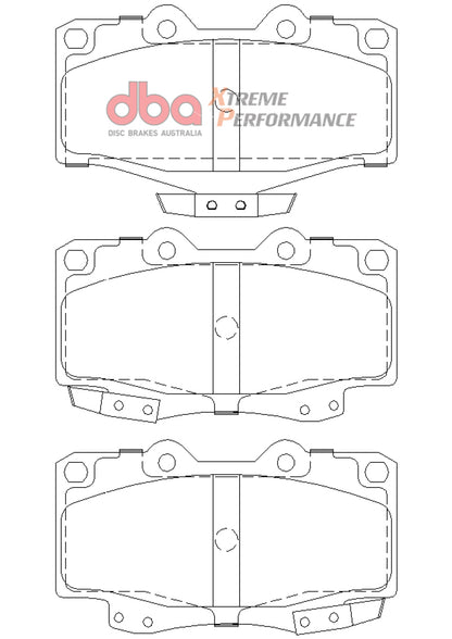DBA 92-99 Toyota Land Cruiser XP Performance Front Brake Pads DB1149XP DB1149XP Photo - out of package