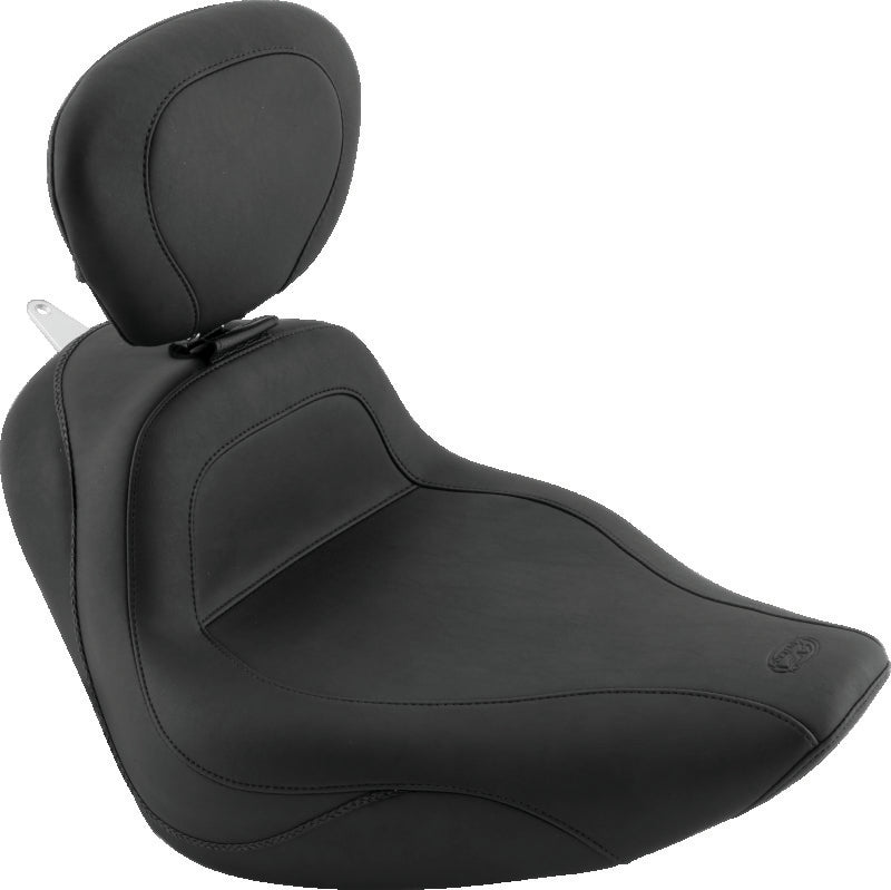 Mustang Motorcycle Mustang 06-17 Harley Softail Wide Tire (200mm) Sport Touring Solo Seat w/Driver Backrest - Black 79534 79534 Photo - Primary