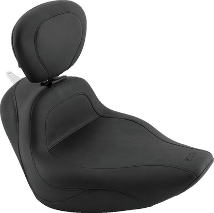 Mustang Motorcycle Mustang 06-17 Harley Softail Wide Tire (200mm) Sport Touring Solo Seat w/Driver Backrest - Black 79534 79534 Photo - Primary