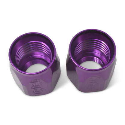 Russell Performance 2-Piece -8 AN Anodized Full Flow Swivel Hose End Sockets (Qty 2) - Purple 615532 615532 Photo - out of package