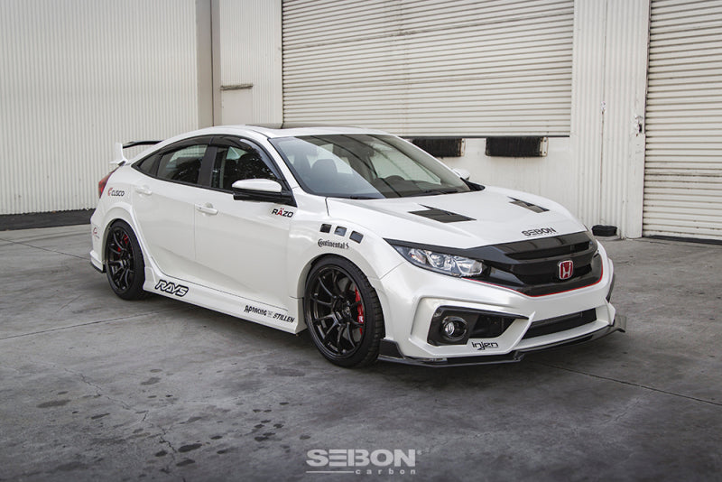 Seibon 2016-2018 Honda Civic Coupe/Sedan/Hatchback TS-Style Carbon Fiber Hood HD16HDCV-TS HD16HDCV-TS Photo - Primary