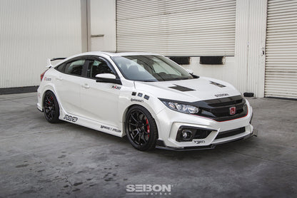 Seibon 2016-2018 Honda Civic Coupe/Sedan/Hatchback TS-Style Carbon Fiber Hood HD16HDCV-TS HD16HDCV-TS Photo - Primary