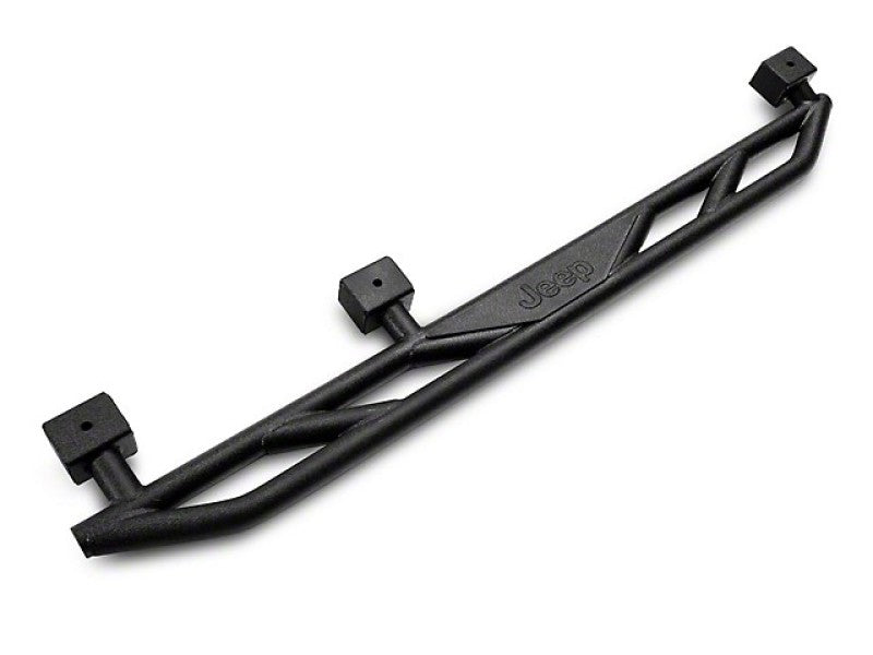 Officially Licensed Jeep 07-18 Jeep Wrangler JK 4Door Rock Sliders w/ Jeep Logo oljJ157738