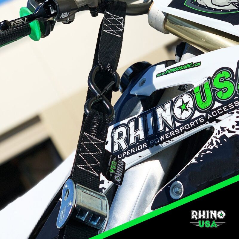 Rhino USA Cambuckle Motorcycle Tiedown Straps 2-Pack (Green) 1.5In X 8Ft RNO-CAMSOFT-GRN RNO-CAMSOFT-GRN User 4