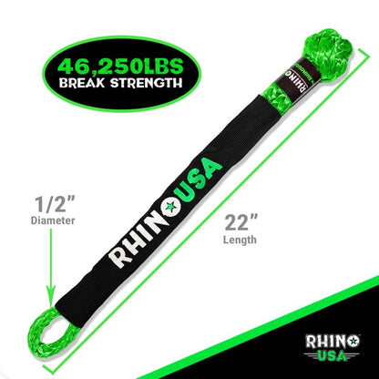 Rhino USA Synthetic Soft Shackles Green (2-Pack) SFTSHACK-12-GRN-2 SFTSHACK-12-GRN-2 User 1