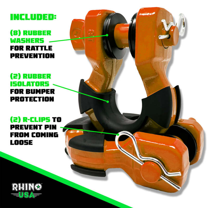 Rhino USA 8T Super Shackle 2-Pack (Orange) SUPERSHACK-ORG SUPERSHACK-ORG User 1