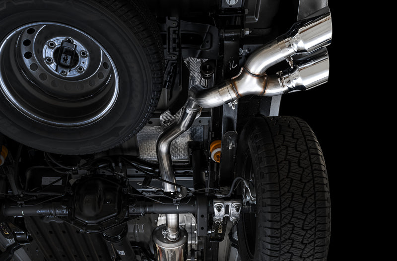 AWE Tuning 2019+ Ford Ranger 0FG Performance Exhaust System w/Chrome Silver Tips & Bash Guard 3015-22072 3015-22072 Photo - Mounted