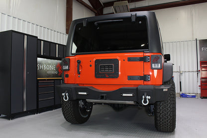Fishbone Offroad 07-18 Jeep Wrangler JK - Black Textured Powdercoat Tail Light Covers FB31043 FB31043 Photo - lifestyle view