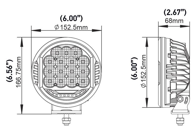 Hella 500 LED Driving Lamp - Single 358117161 358117161 Photo - Primary