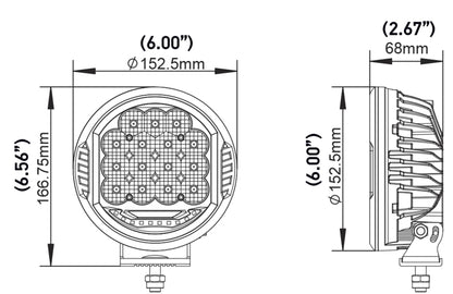 Hella 500 LED Driving Lamp - Single 358117161 358117161 Photo - Primary