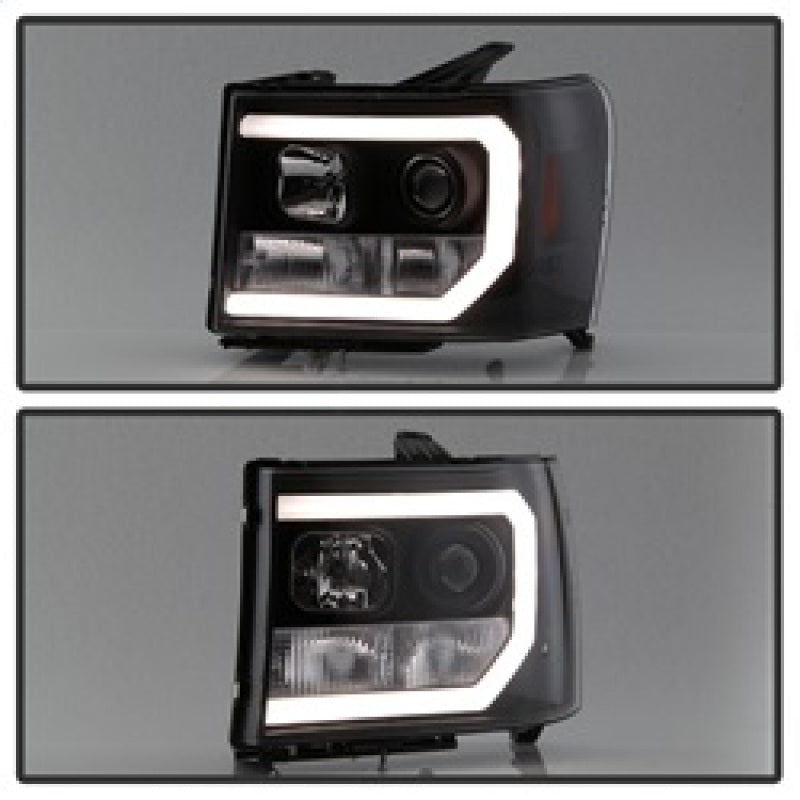 Spyder GMC Sierra 1500/2500/3500 07-13 V2 Projector Headlights- Black PRO-YD-GS07V2-LBDRL-BK 5083630 5083630 Photo - Unmounted