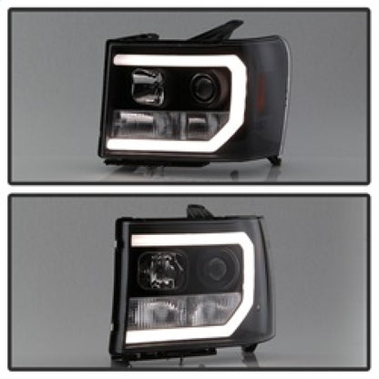 Spyder GMC Sierra 1500/2500/3500 07-13 V2 Projector Headlights- Black PRO-YD-GS07V2-LBDRL-BK 5083630 5083630 Photo - Unmounted