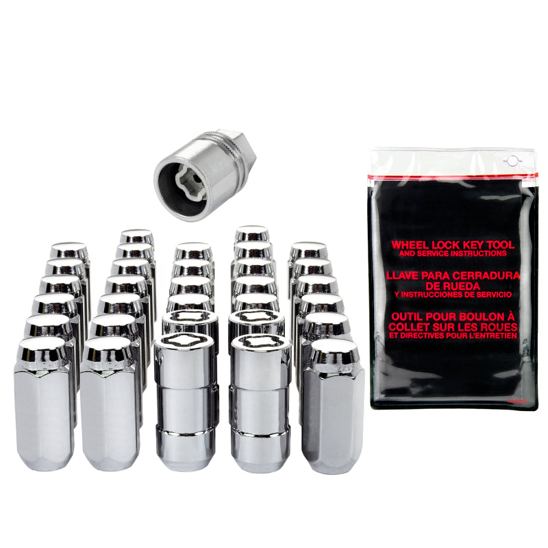 McGard 8 Lug Hex Install Kit w/Locks (Cone Seat Nut) M14X1.5 / 13/16 Hex / 1.945in. L - Chrome 84820 84820 Photo - Primary