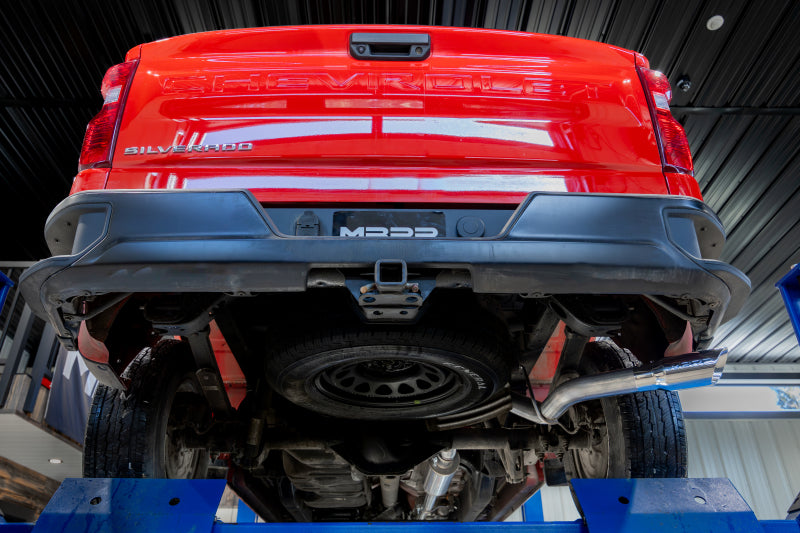 MBRP Aluminized Steel, 3 Cat-Back, Single Side Exit 2019-2024 1500 Silverado/ Sierra 2.7L S5019AL S5019AL Photo - Mounted
