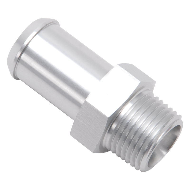 Edelbrock Hose End, Straight, 3/8" NPT to 5/8" Barb, Clear Anodize 8188 Photo - out of package