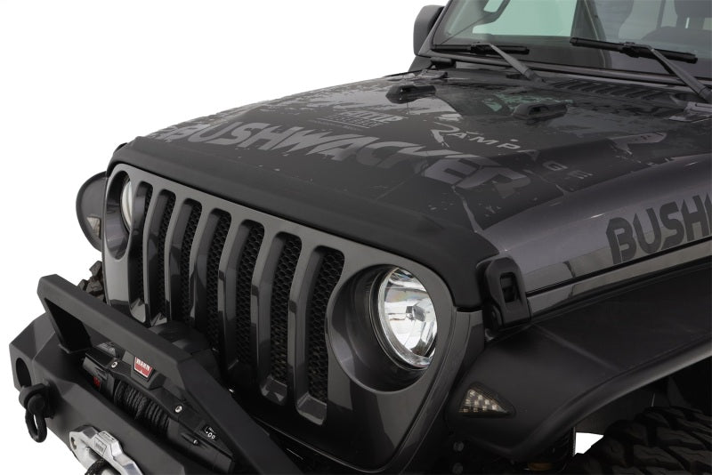 Bushwacker 18-19 Jeep Wrangler Rubicon/Sport//Unlimited/Sport S Hood Stone Guard- Black 14093 14093 Photo - Primary