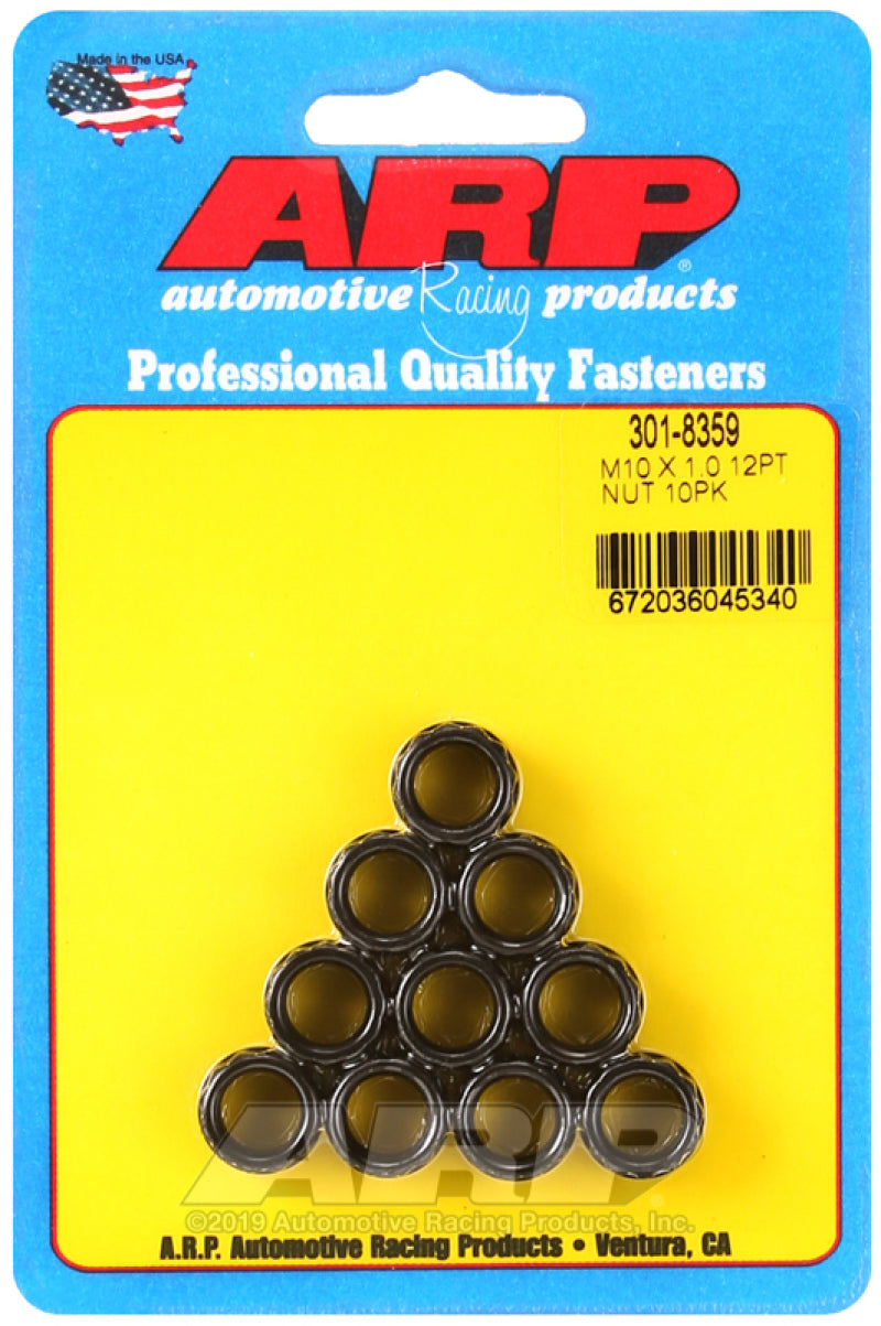 ARP M10 x 1.00 12mm Nut Kit 301-8359 Photo - Primary
